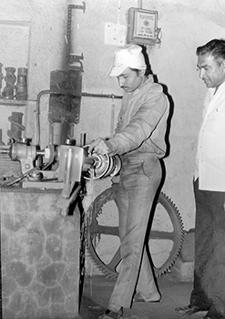 Mr. Chauhan repair and reconditioning oil mill machine